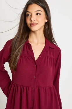 Robe smock texturée à volants