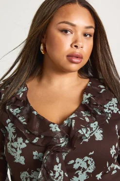 Robe Smock à Volants Fleurie Grande Taille