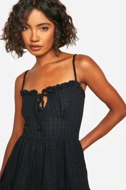 Robe Smock à Volants Texturée pour Grandes