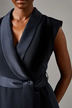 Robe Smoking Satinée
