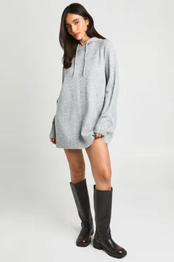 boohoo Robe Synthétiquell Mini À Casynthétiqueche Oversize En Maille<Femme Pulls Et Gilets|Toutes Les Mailles
