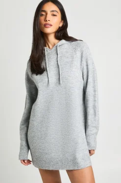 boohoo Robe Synthétiquell Mini À Casynthétiqueche Oversize En Maille<Femme Pulls Et Gilets|Toutes Les Mailles