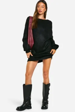 Robe Synthétiquell Oversize Tall À Dos Échancré Et Maille Brossée