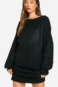 Robe Synthétiquell Oversize Tall À Dos Échancré Et Maille Brossée