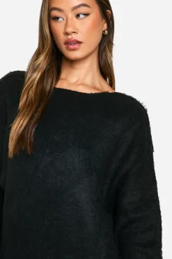 Robe Synthétiquell Oversize Tall À Dos Échancré Et Maille Brossée