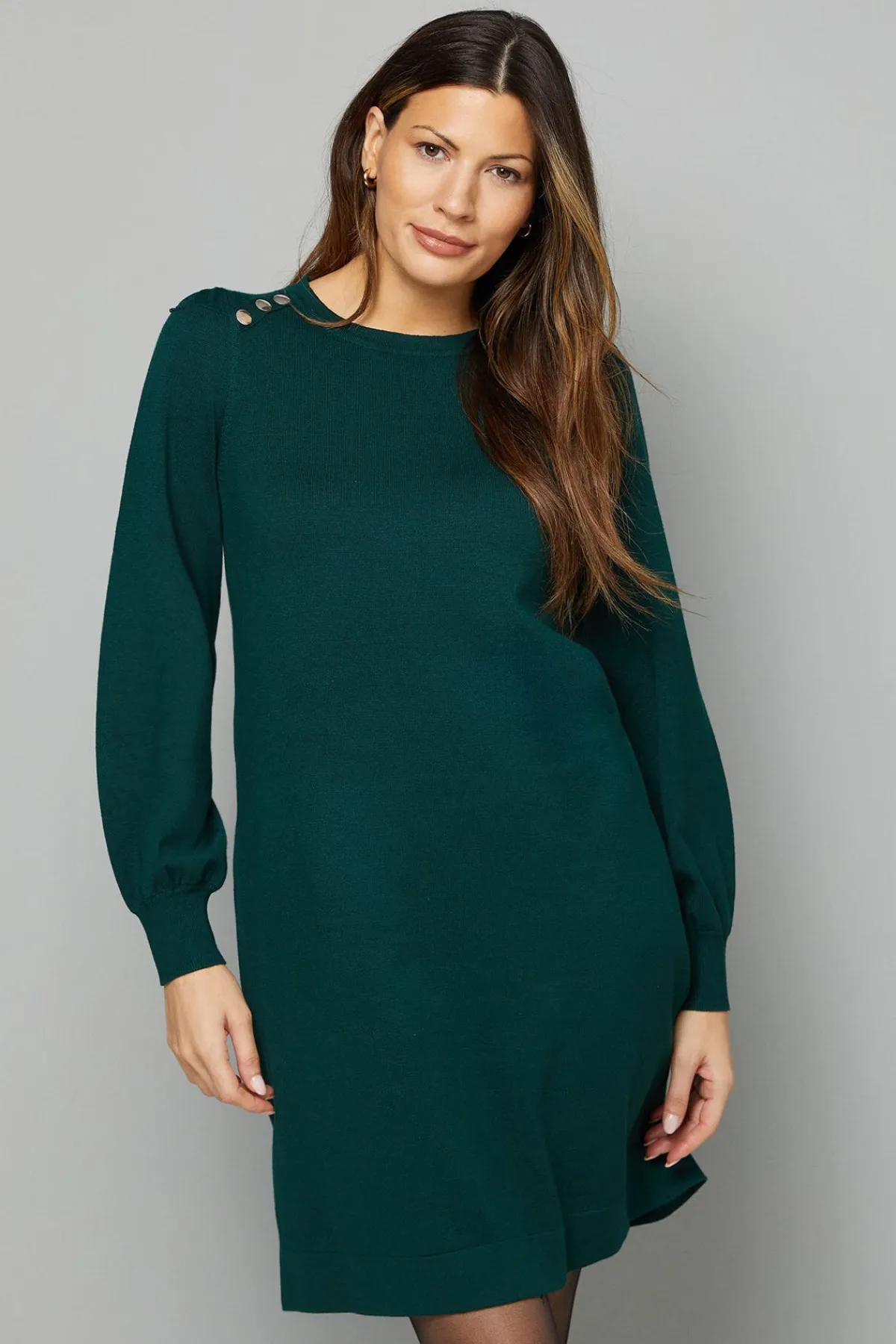 Wallis Robe synthétiquell Évasée à Col Rond<Femme Pulls Et Gilets|Toutes Les Mailles