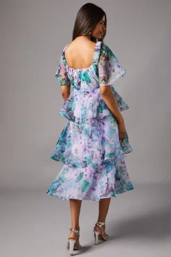 Coast Robe Étagée en Organza Petite Taille<Femme Robes Mi-Longues|Robes