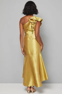 Robe Étagée à Volant Une Épaule