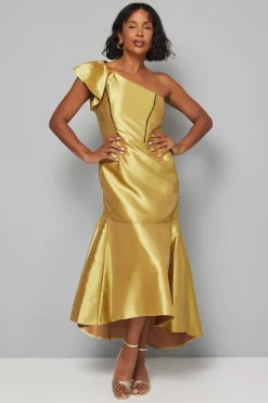 Robe Étagée à Volant Une Épaule
