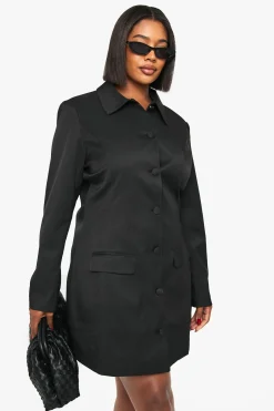 Robe Tailleur à col boutonné Plus