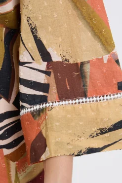 Robe Trapèze Géométrique D'été