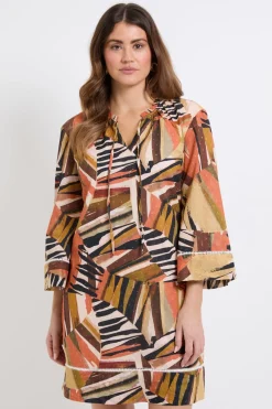 Robe Trapèze Géométrique D'été