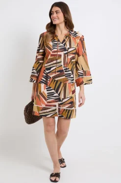Robe Trapèze Géométrique D'été