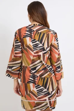 Robe Trapèze Géométrique D'été