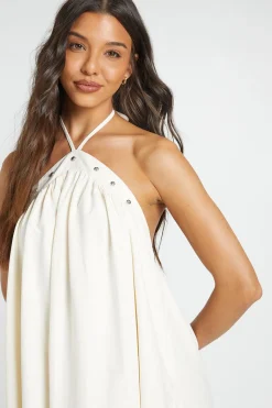 boohoo Robe Trapèze Texturée Dos Nu Avec Détails Cloutés<Femme Robes|Robes De Soirée