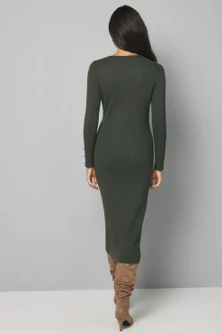 Robe Tricotée Asymétrique Color Block