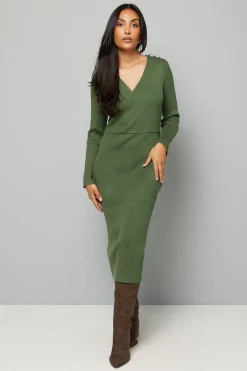 Wallis Robe Tricotée Côtelée Asymétrique Petite<Femme Pulls Et Gilets|Toutes Les Mailles
