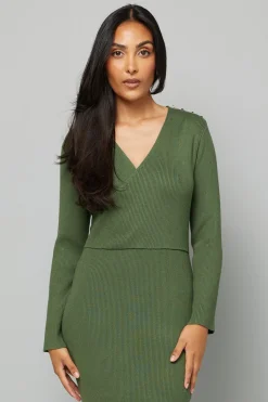 Wallis Robe Tricotée Côtelée Asymétrique Petite<Femme Pulls Et Gilets|Toutes Les Mailles
