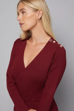 Wallis Robe Tricotée Côtelée Asymétrique Petite Taille<Femme Robes Mi-Longues|Robes
