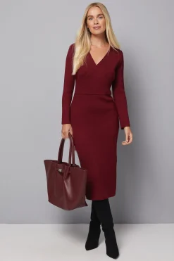 Wallis Robe Tricotée Côtelée Asymétrique Petite Taille<Femme Robes Mi-Longues|Robes