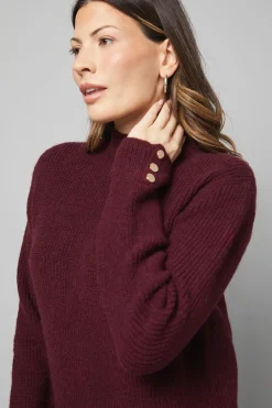 Robe Tricotée Côtelée avec Détails en Dentelle