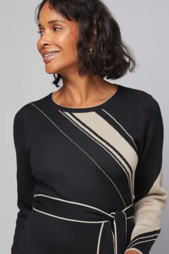 Wallis Robe Tricotée Jacquard Asymétrique<Femme Pulls Et Gilets|Toutes Les Mailles