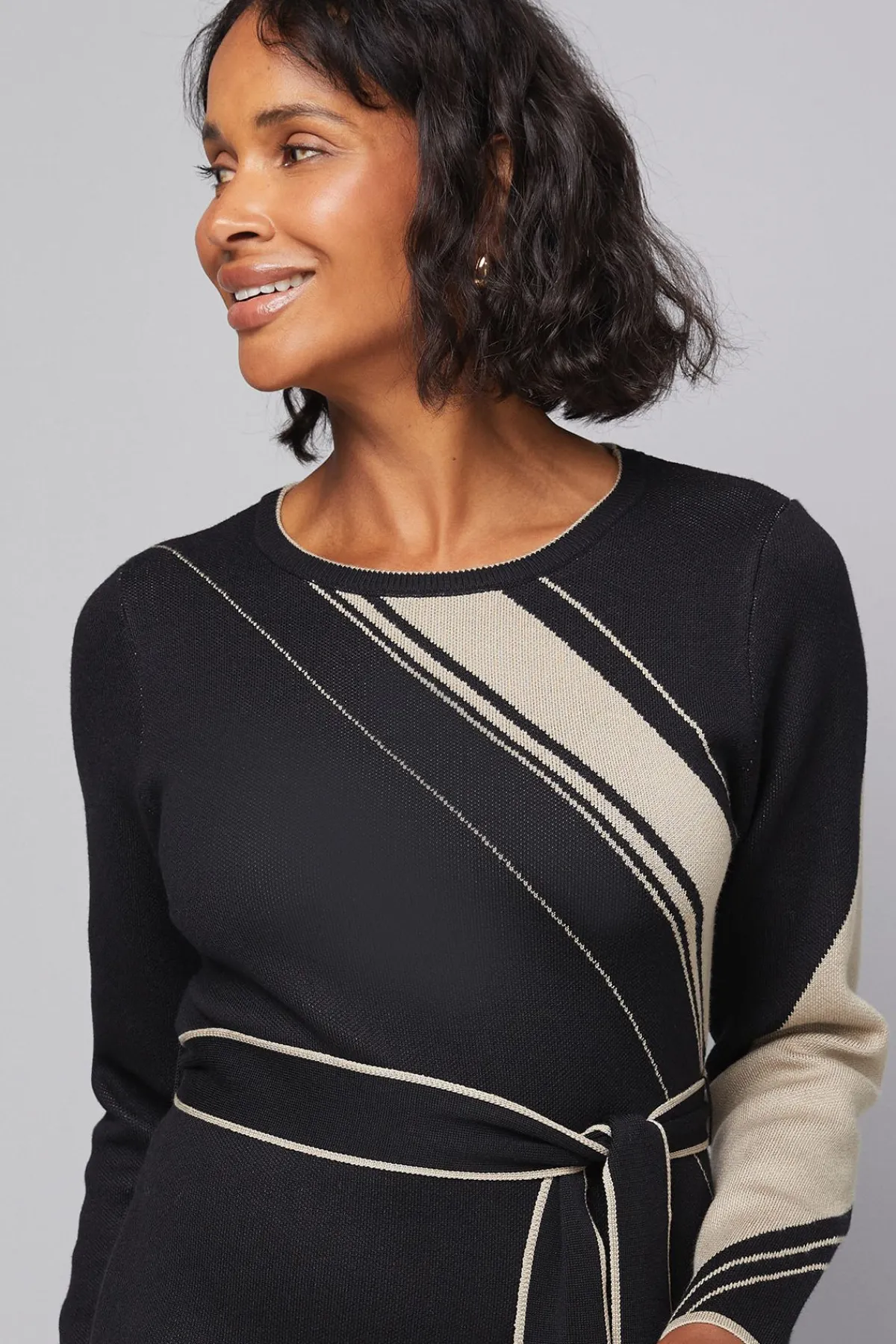Wallis Robe Tricotée Jacquard Asymétrique<Femme Pulls Et Gilets|Toutes Les Mailles