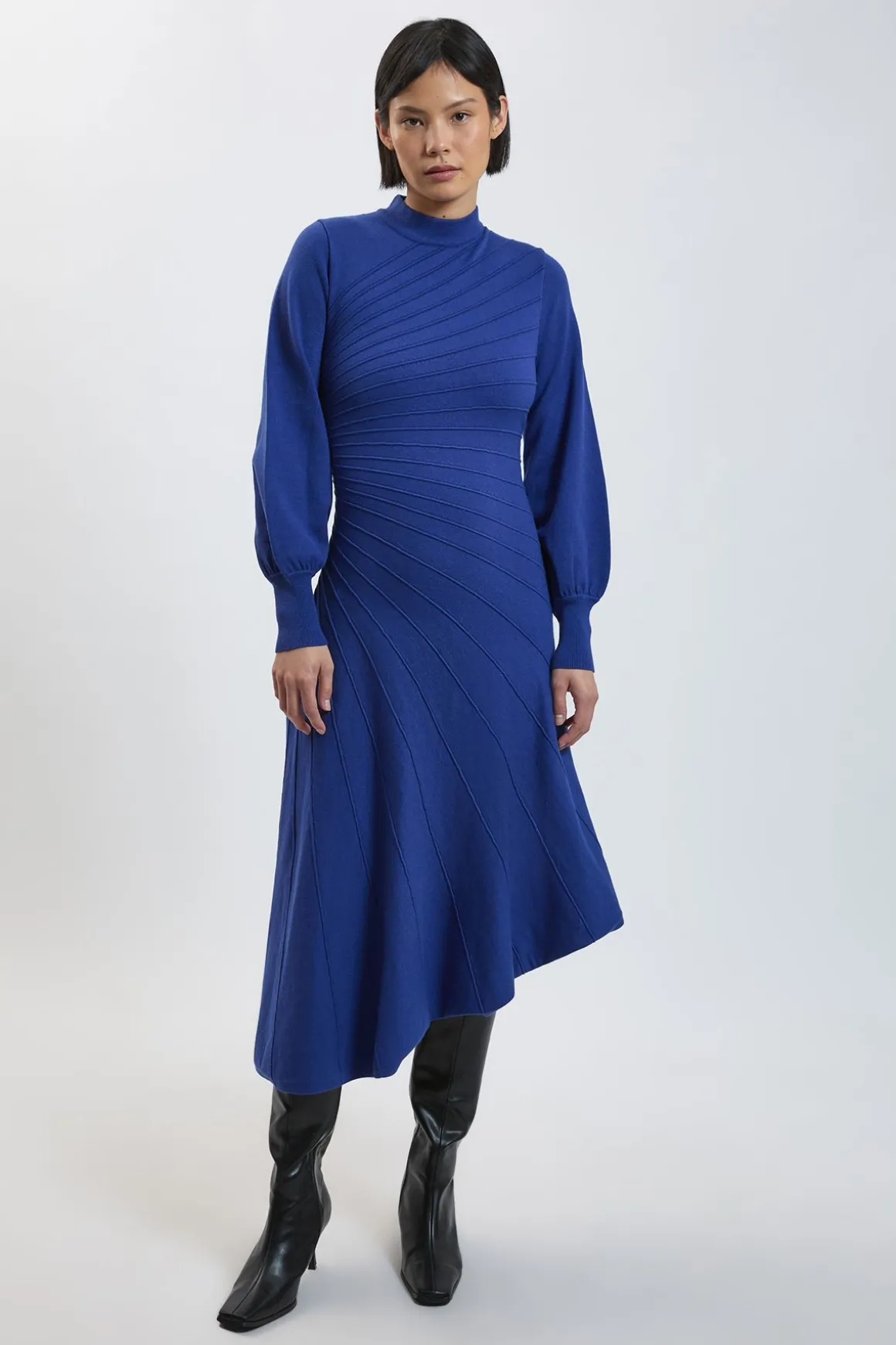 Robe Tricotée À Manches Longues Avec Détail De Côtes Aspect Laine Petite