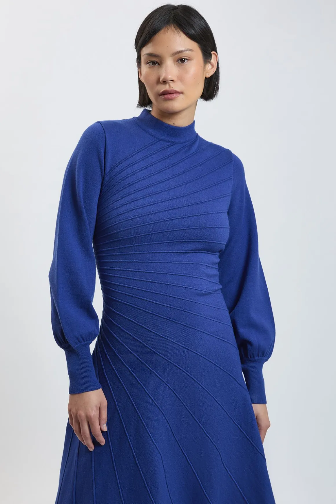 Robe Tricotée À Manches Longues Avec Détail De Côtes Aspect Laine Petite
