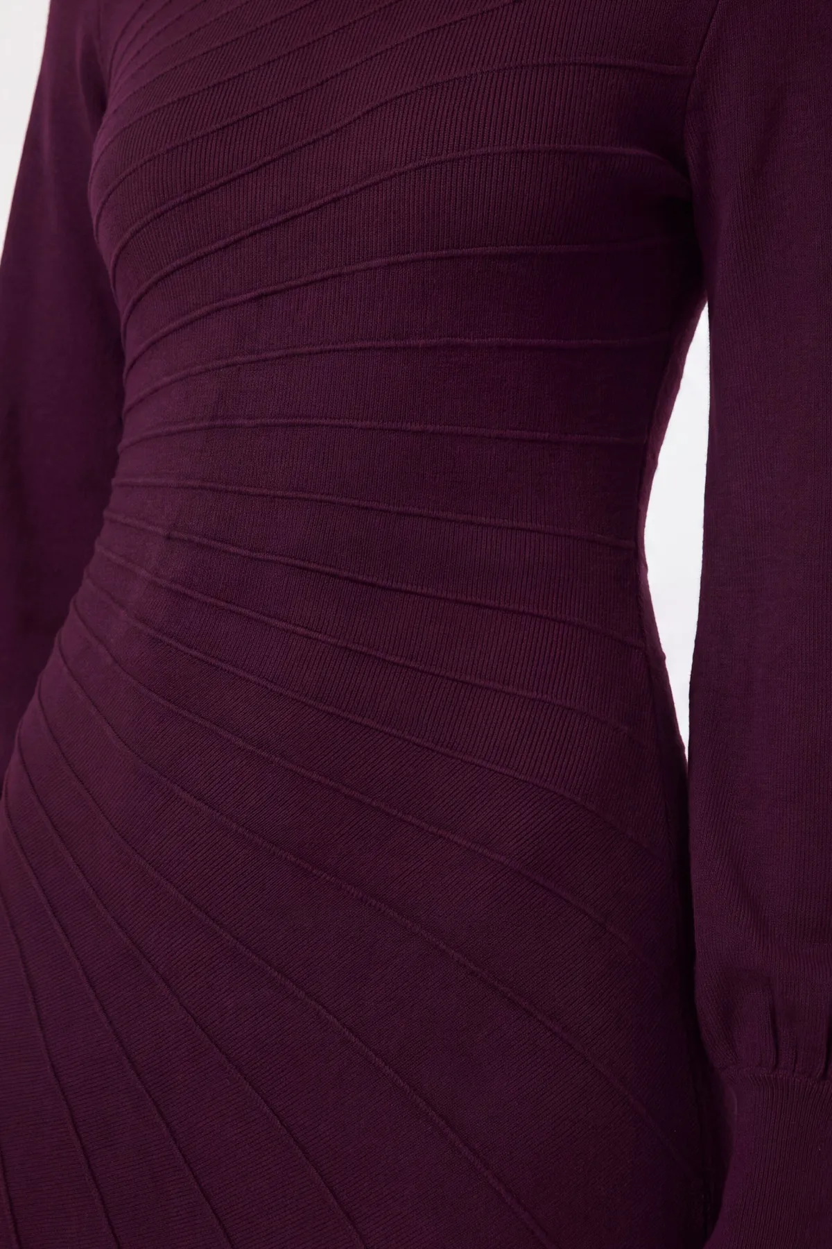 KarenMillen Robe Tricotée À Manches Longues Avec Détails Côtelés Effet Laine<Femme Toutes Les Robes|Robes Mi-Longues