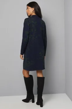 Robe Tricotée à Motif Jacquard Floral