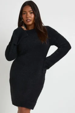 boohoo Robe Tricotée Super Douce Grande Taille avec Détail Nœud au Dos<Femme Pulls Et Gilets|Toutes Les Mailles