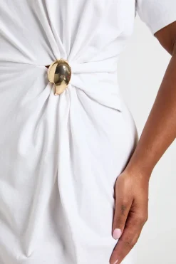 Robe T-shirt Avec Détail Ornement Grande Taille