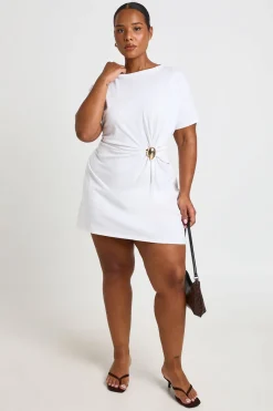 Robe T-shirt Avec Détail Ornement Grande Taille