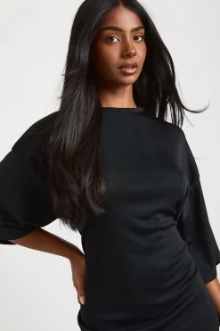 Robe T-shirt Basique Supersoft À Taille Froncée