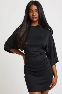 Robe T-shirt Basique Supersoft À Taille Froncée