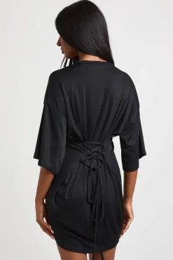 Robe T-shirt Basique Supersoft À Taille Froncée