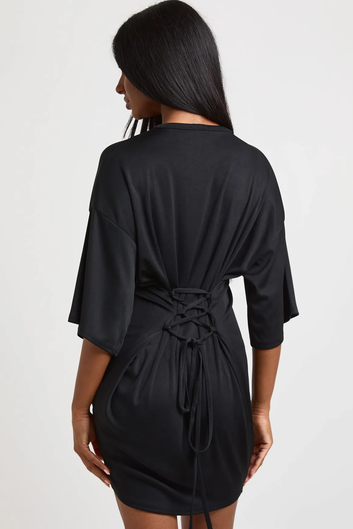 Robe T-shirt Basique Supersoft À Taille Froncée