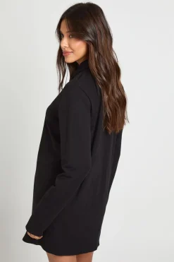 boohoo Robe T-shirt à col et boutons dorés<Femme Robes T-Shirt|Robes