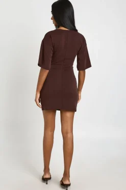 Robe T-shirt En Jersey Premium Avec Nœud Devant