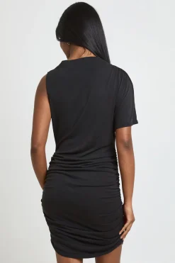 boohoo Robe T-shirt Froncée Asymétrique À Une Épaule<Femme Robes T-Shirt|Robes