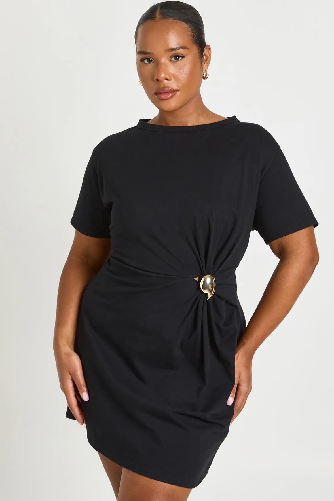 Robe T-shirt Grande Taille Avec Détail De Garniture
