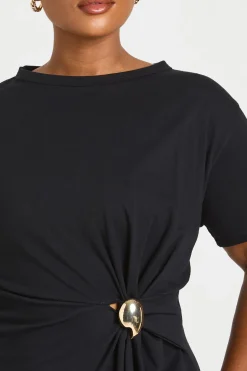 Robe T-shirt Grande Taille Avec Détail De Garniture