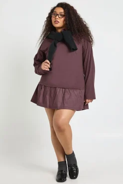 Robe T-Shirt Grande Taille à Ourlet Volants