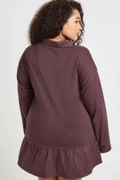 Robe T-Shirt Grande Taille à Ourlet Volants