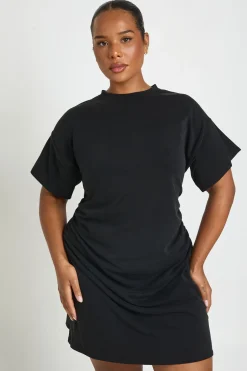 Robe T-shirt Grande Taille À Taille Froncée
