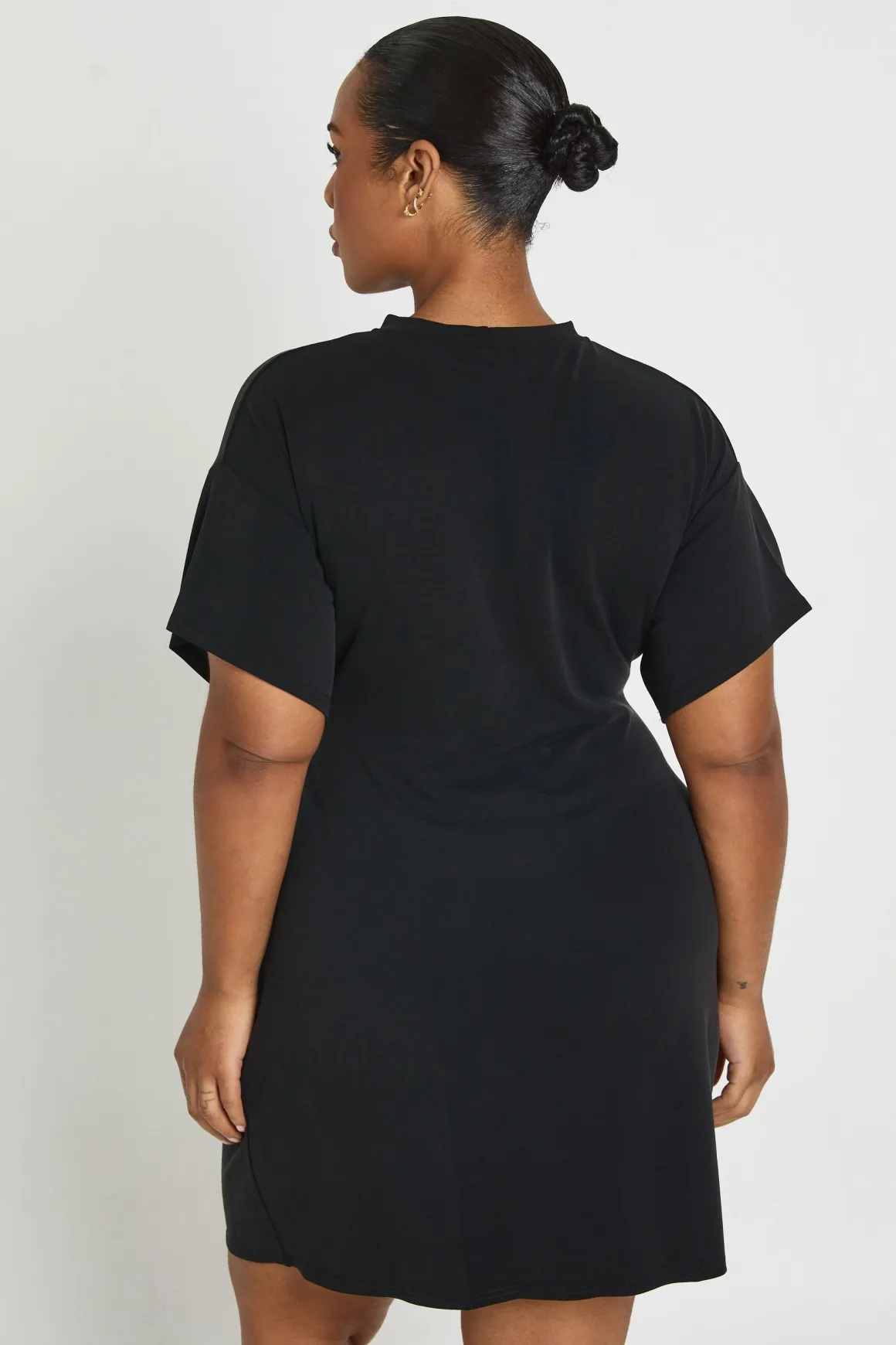 Robe T-shirt Grande Taille À Taille Froncée