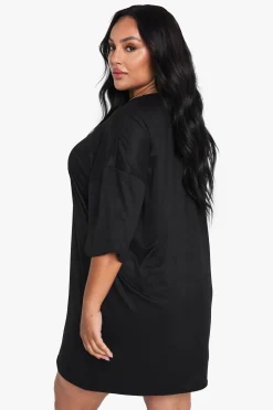 boohoo Robe T-shirt Mini Grande Taille<Femme Robes T-Shirt|Robes