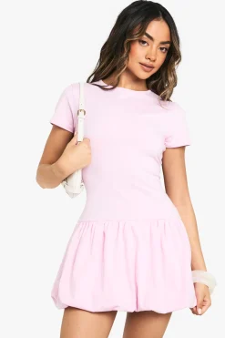 Robe T-shirt à ourlet en boule