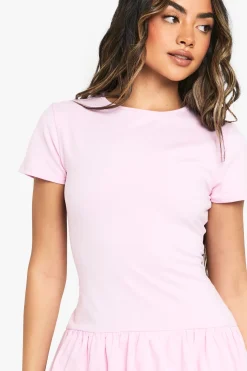 Robe T-shirt à ourlet en boule